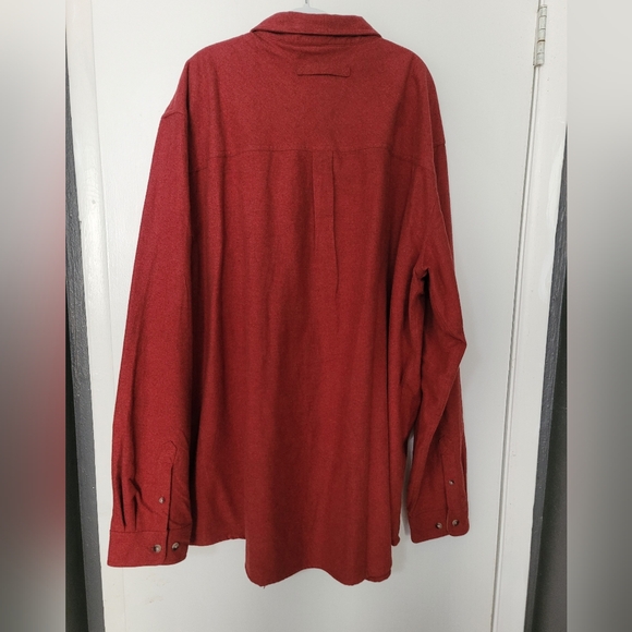 Legendary Whitetails Mens Flannel Button Down Overshirt Size 3XT Red - Picture 2 of 12